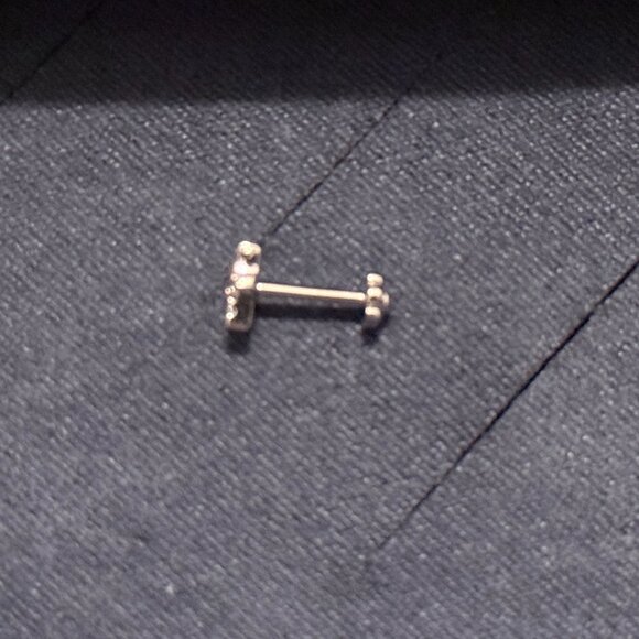 New MARIA TASH Diamond Star Threaded Stud Earring WG 4.5mm - Picture 4 of 6